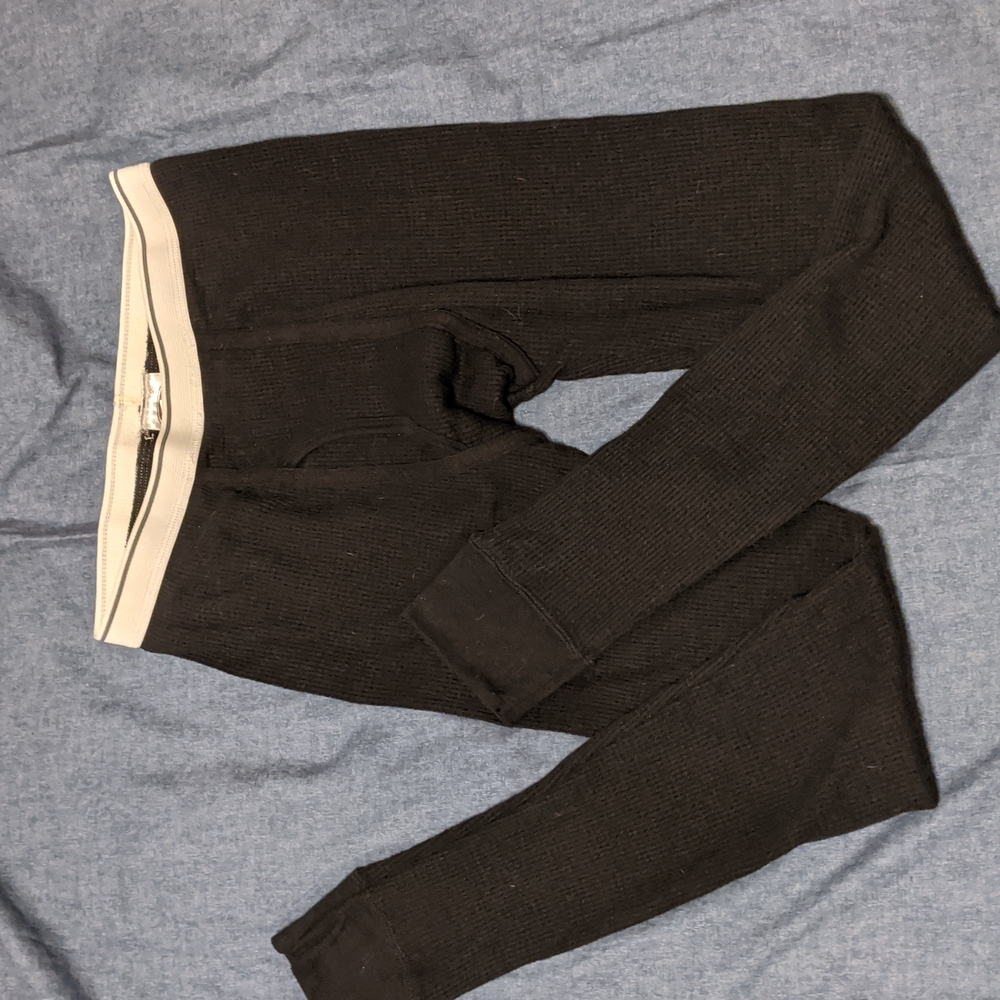 Boys SZ 10-12 long johns waffle 60 cotton 40 poly long underwear